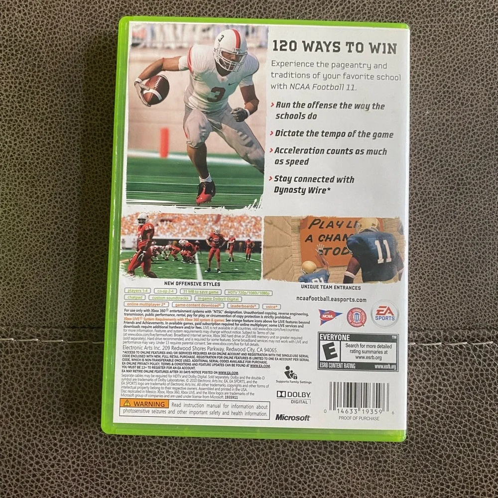 NCAA Football 11 (Microsoft Xbox 360, 2010)